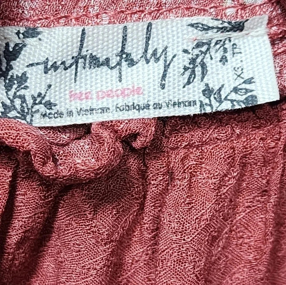 Free People Intimately Bali Wild Daisy Slip Dress Red Floral Sz XS Boho Spring - Picture 6 of 8